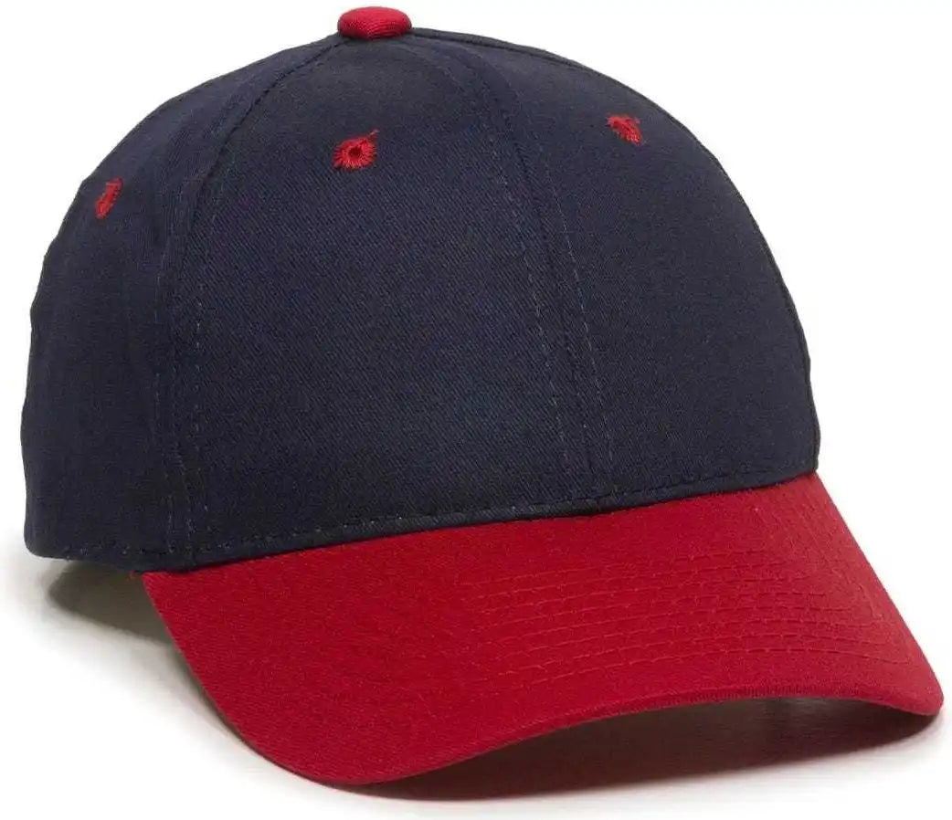 Oc Sports Gl-271 Team Adjustable Custom Baseball Caps - Navy Red - 6 3/8’’ - 7’’