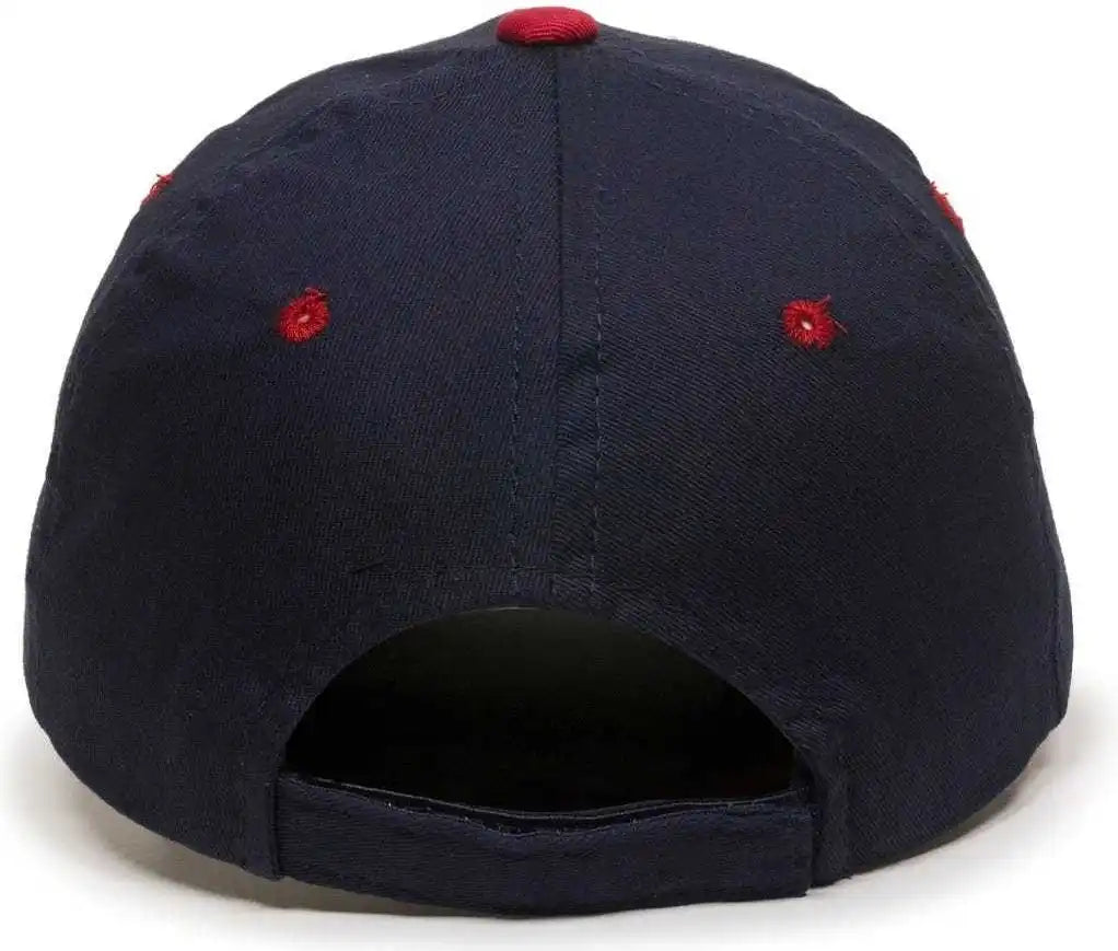 Oc Sports Gl-271 Team Adjustable Custom Baseball Caps - Navy Red