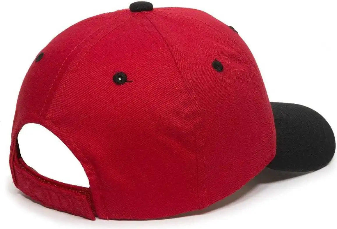Oc Sports Gl-271 Team Adjustable Custom Baseball Caps - Red Black
