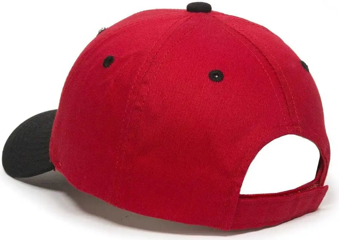 Oc Sports Gl-271 Team Adjustable Custom Baseball Caps - Red Black