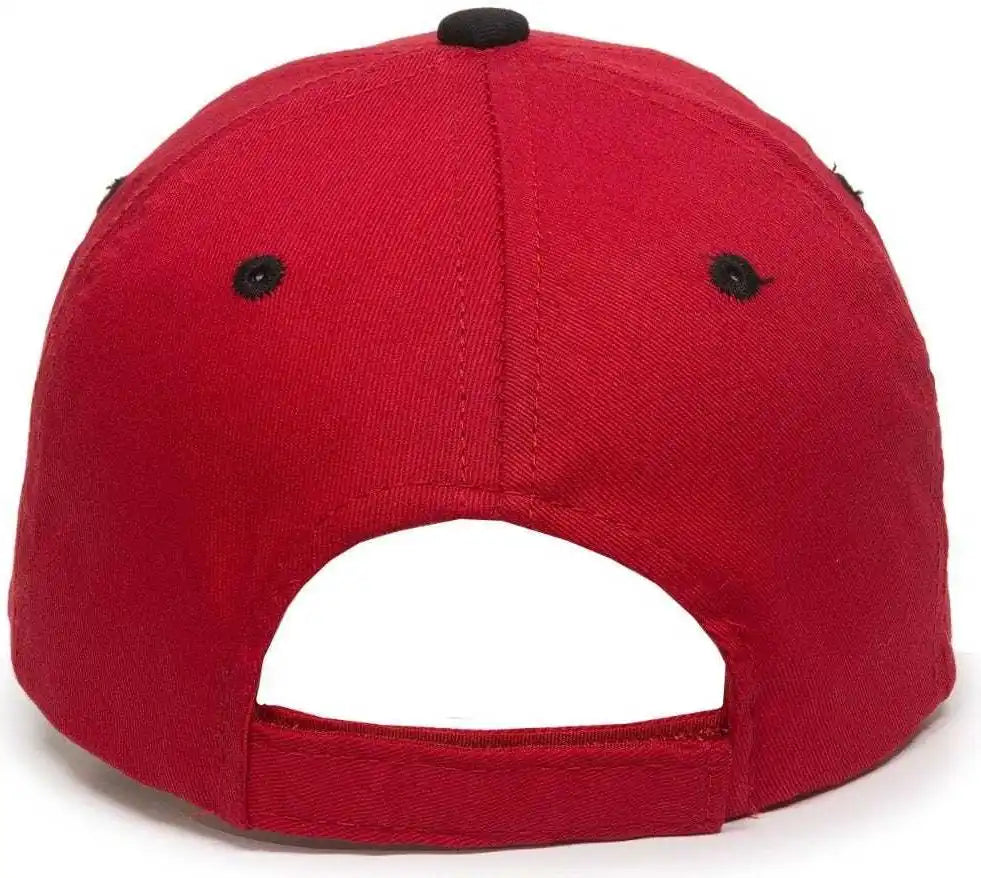 Oc Sports Gl-271 Team Adjustable Custom Baseball Caps - Red Black