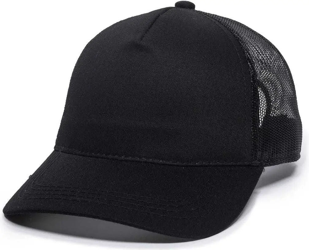 Oc Sports Gl-415 Adjustable Mesh Back Cap - Black - 6 7/8’’ - 7 1/2’’