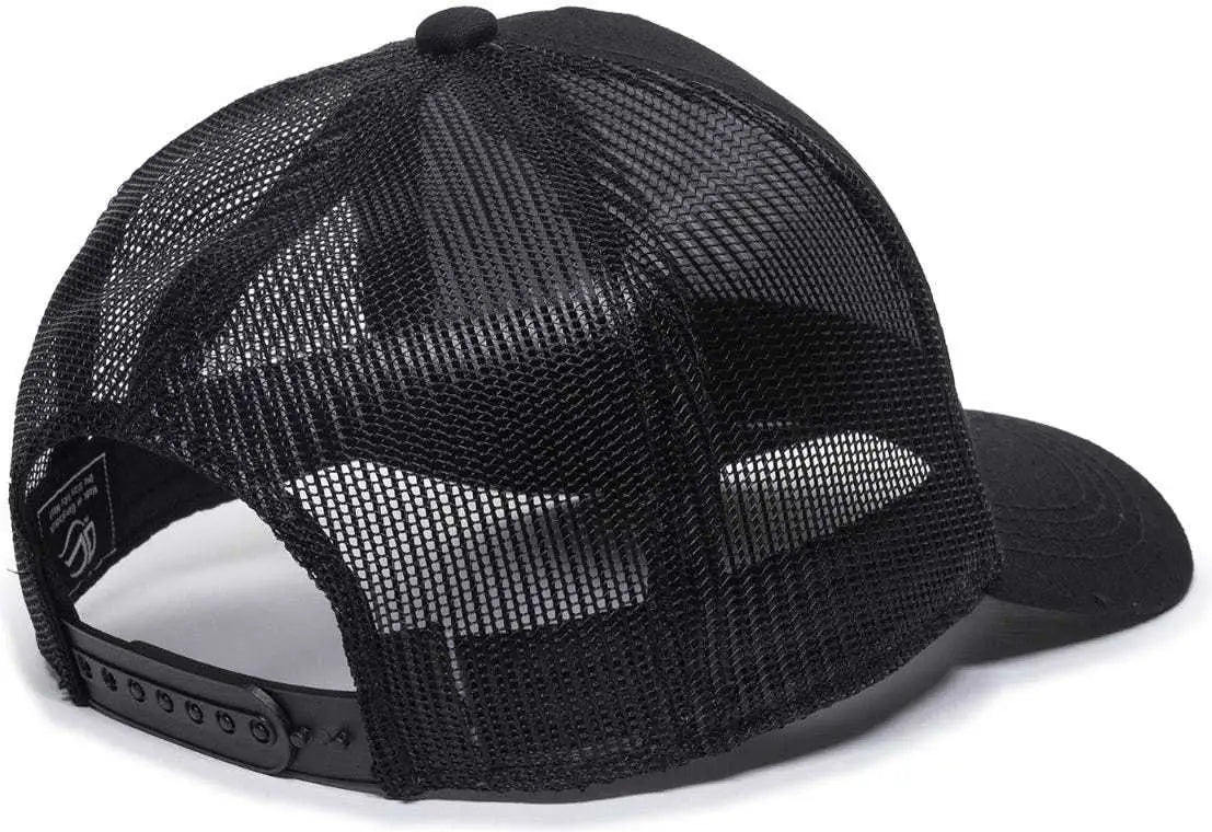 Oc Sports Gl-415 Adjustable Mesh Back Cap - Black - 6 7/8’’ - 7 1/2’’