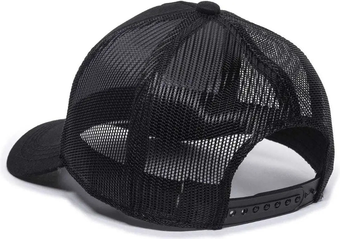 Oc Sports Gl-415 Adjustable Mesh Back Cap - Black - 6 7/8’’ - 7 1/2’’