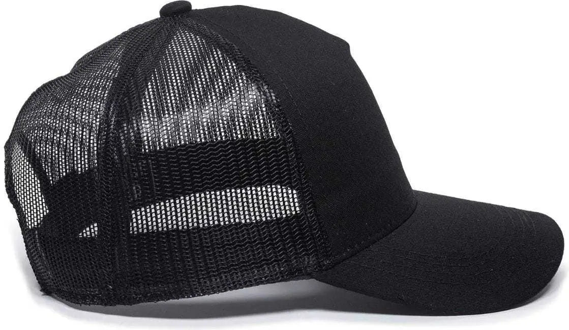 Oc Sports Gl-415 Adjustable Mesh Back Cap - Black - 6 7/8’’ - 7 1/2’’