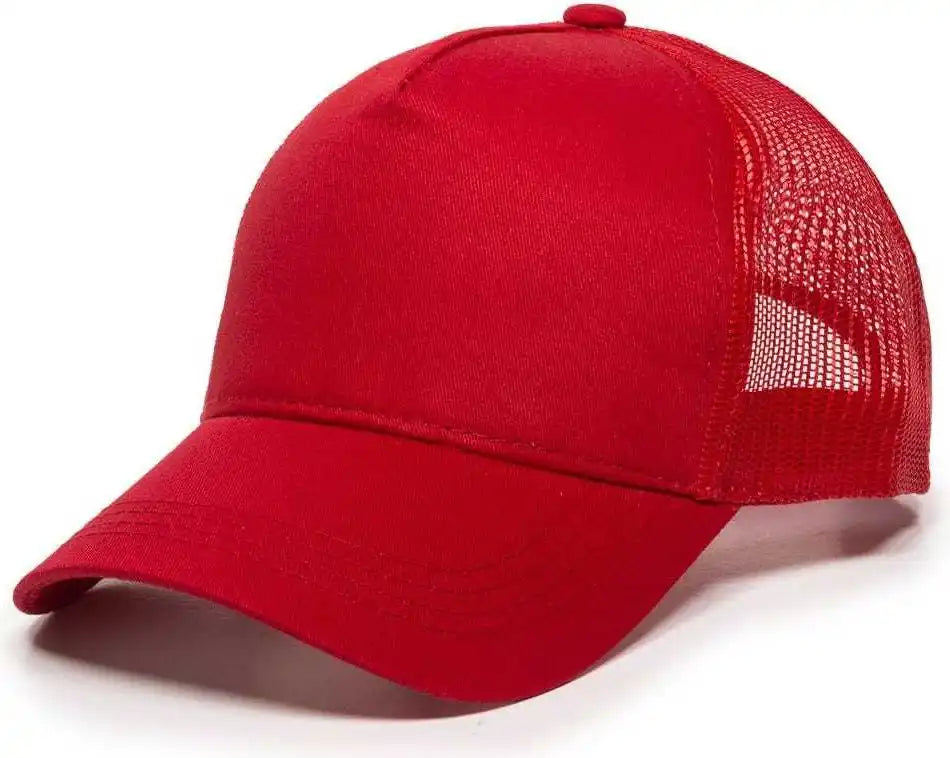 Oc Sports Gl-415 Adjustable Mesh Back Cap - Red - 6 7/8’’ - 7 1/2’’