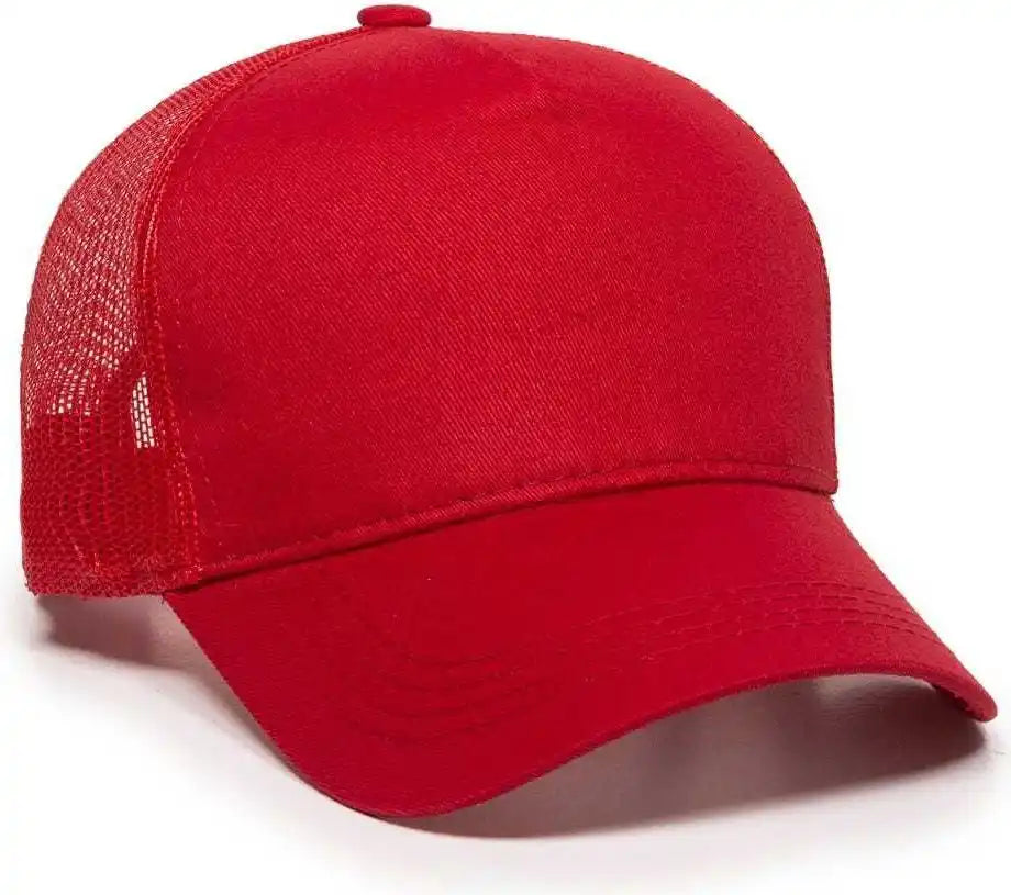 Oc Sports Gl-415 Adjustable Mesh Back Cap - Red - 6 7/8’’ - 7 1/2’’