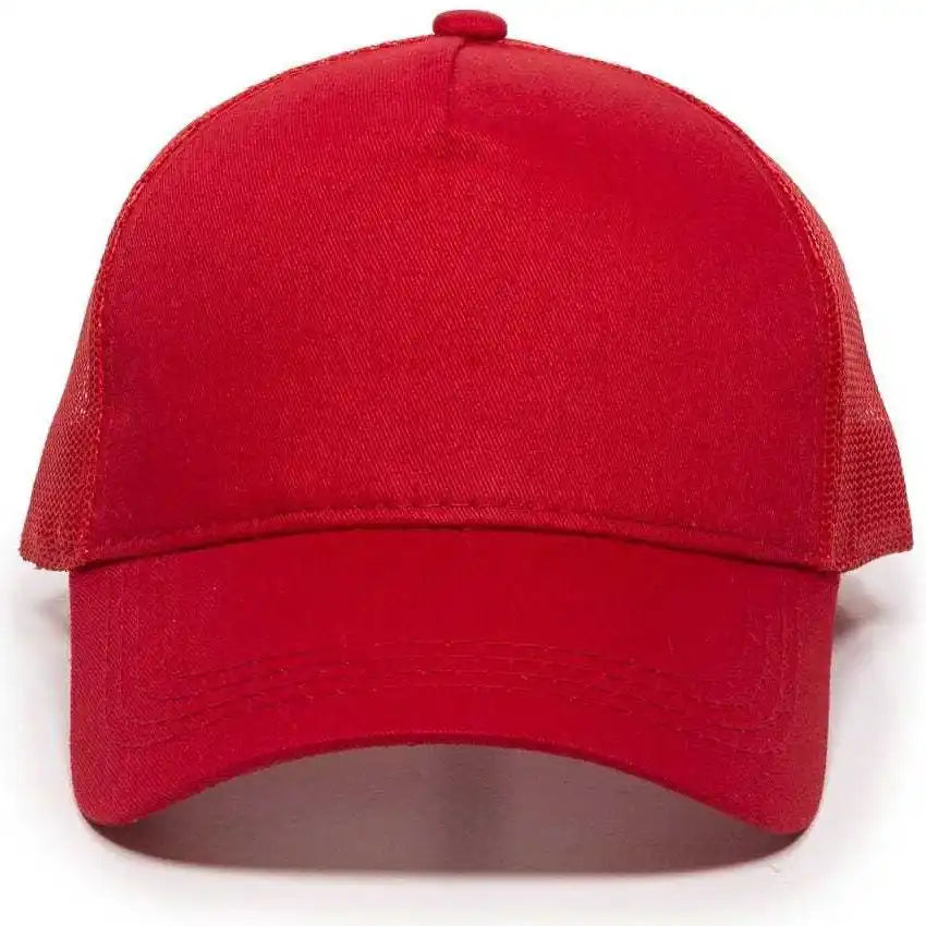 Oc Sports Gl-415 Adjustable Mesh Back Cap - Red - 6 7/8’’ - 7 1/2’’