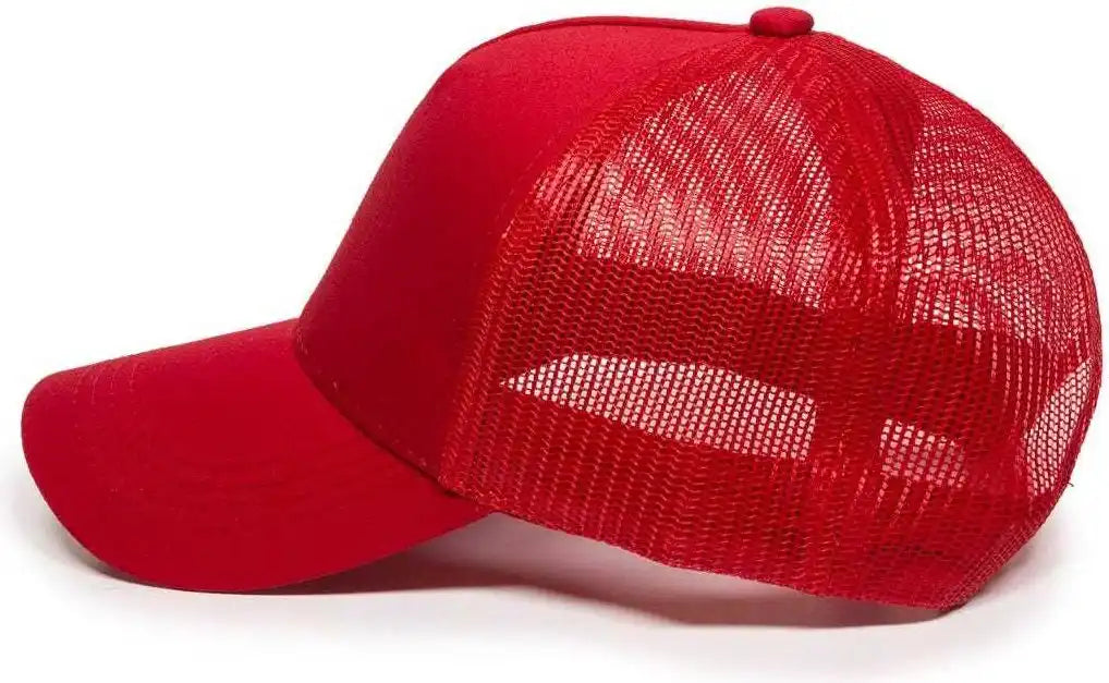 Oc Sports Gl-415 Adjustable Mesh Back Cap - Red - 6 7/8’’ - 7 1/2’’