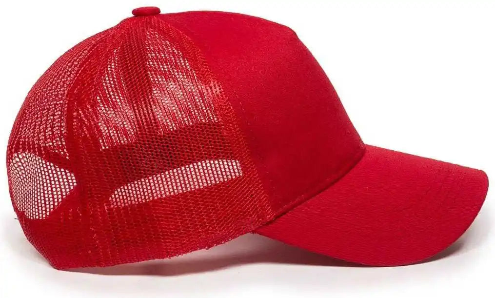 Oc Sports Gl-415 Adjustable Mesh Back Cap - Red - 6 7/8’’ - 7 1/2’’