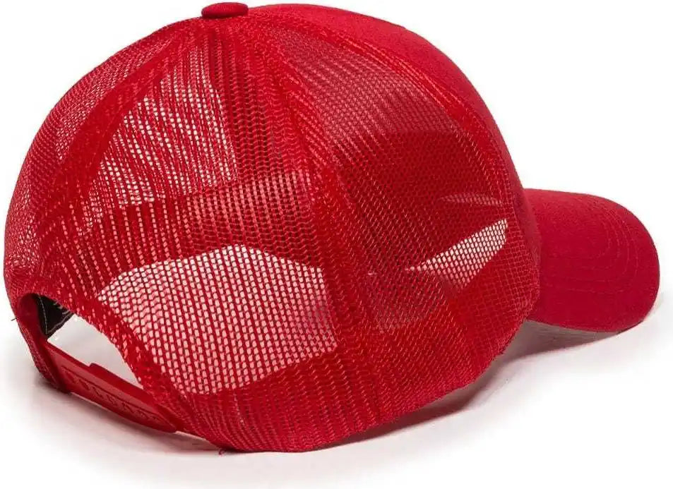 Oc Sports Gl-415 Adjustable Mesh Back Cap - Red - 6 7/8’’ - 7 1/2’’