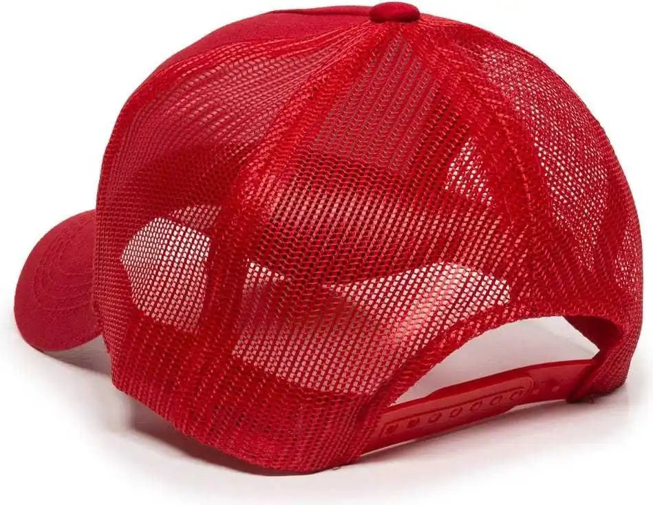 Oc Sports Gl-415 Adjustable Mesh Back Cap - Red - 6 7/8’’ - 7 1/2’’