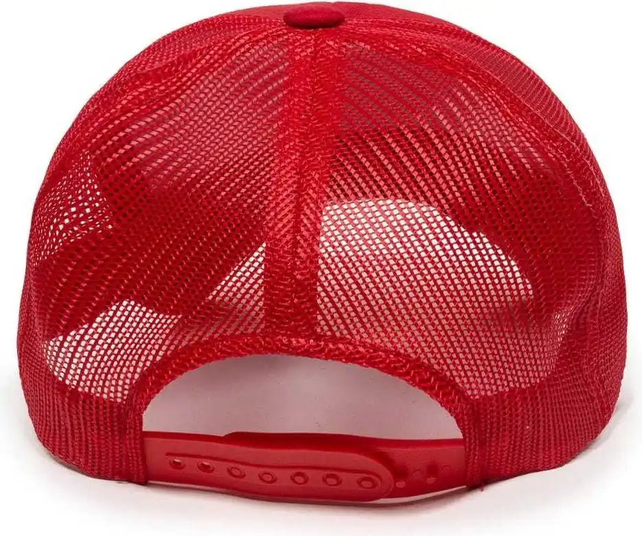 Oc Sports Gl-415 Adjustable Mesh Back Cap - Red - 6 7/8’’ - 7 1/2’’