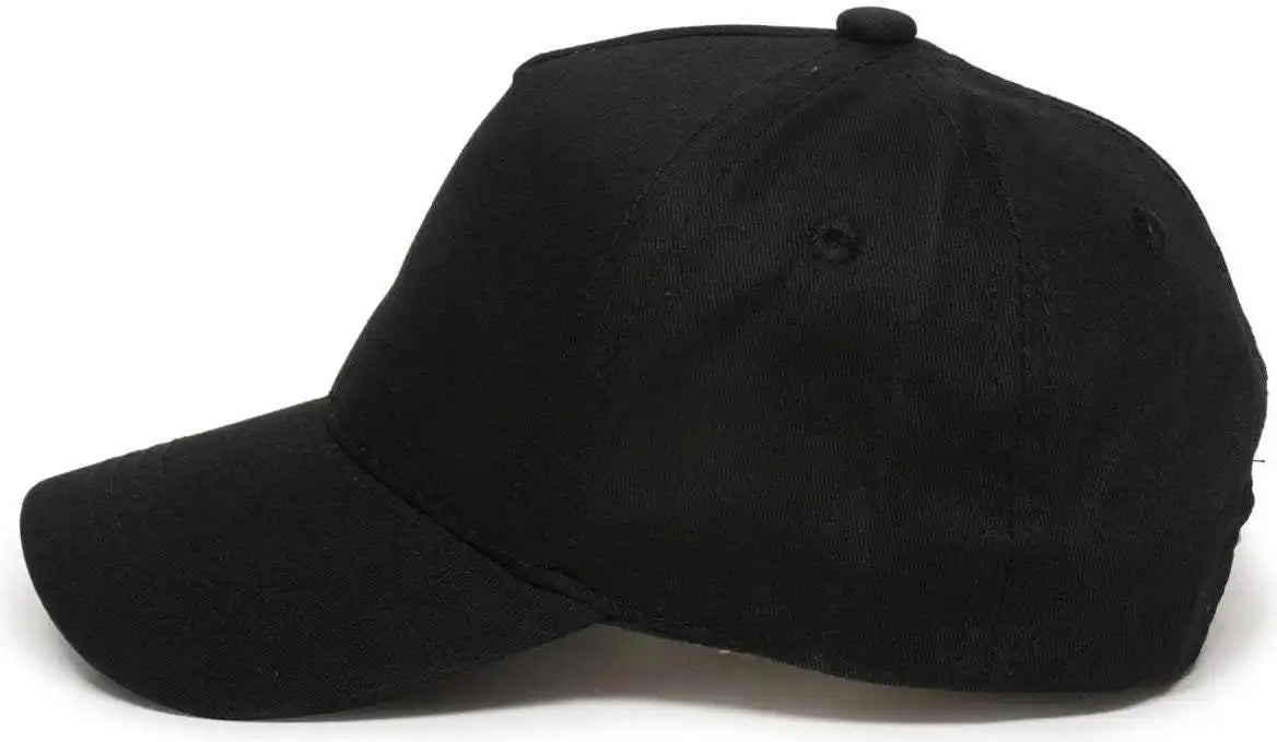 Oc Sports Gl-455 Team Adjustable Single Snap Closure Cap - Black