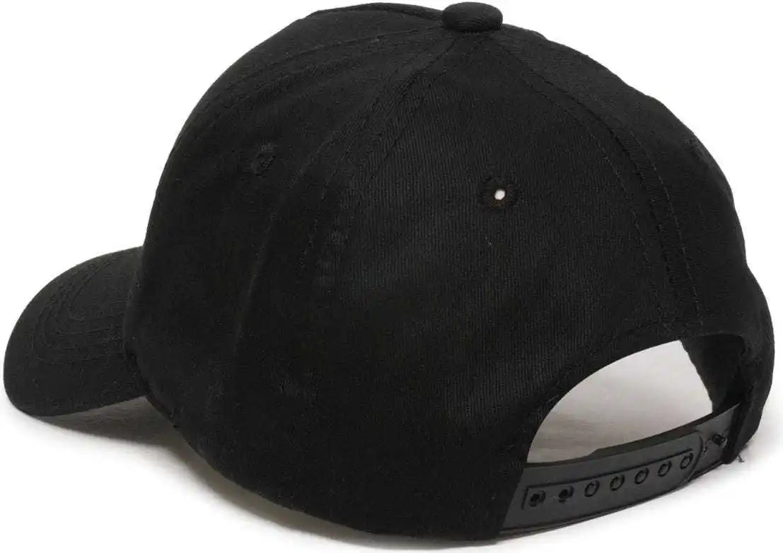 Oc Sports Gl-455 Team Adjustable Single Snap Closure Cap - Black