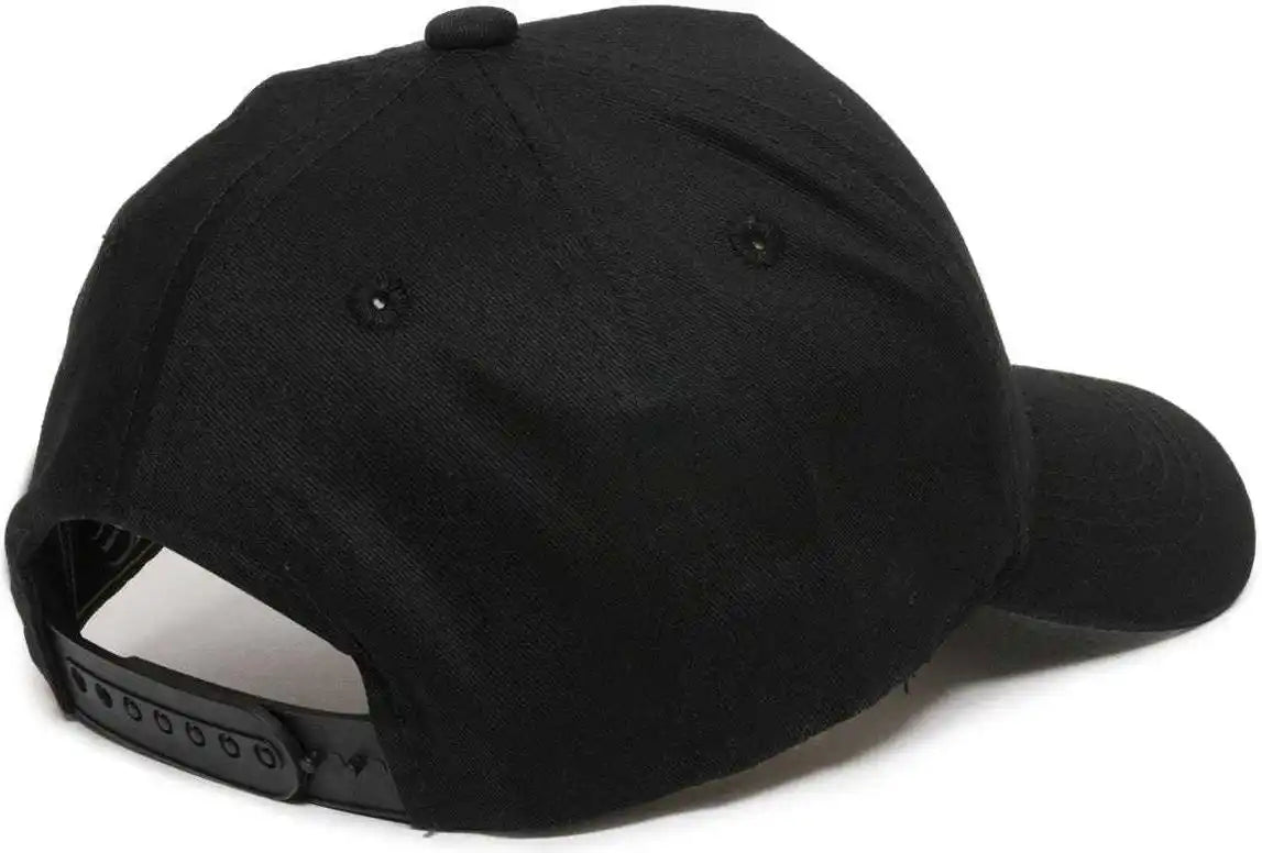Oc Sports Gl-455 Team Adjustable Single Snap Closure Cap - Black