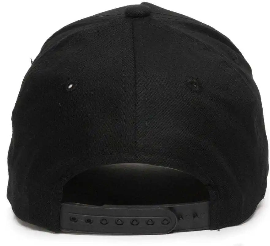 Oc Sports Gl-455 Team Adjustable Single Snap Closure Cap - Black