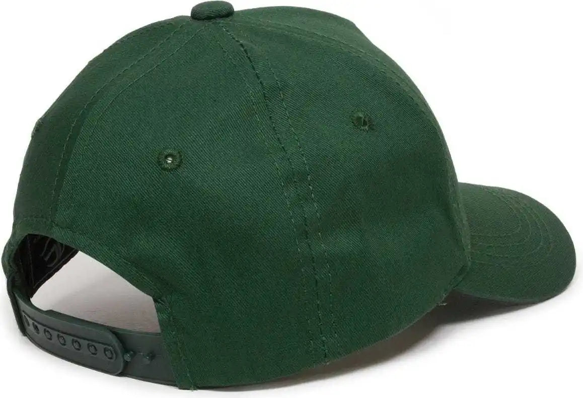 Oc Sports Gl-455 Team Adjustable Single Snap Closure Cap - Dark Green