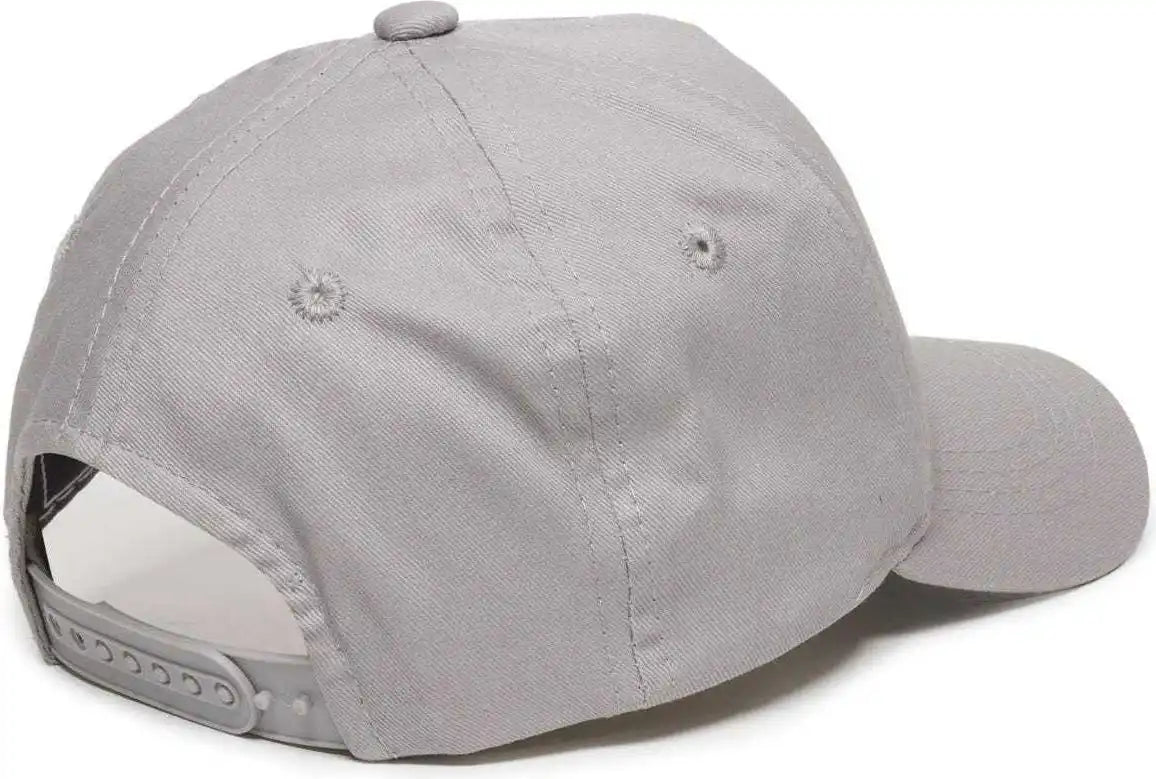 Oc Sports Gl-455 Team Adjustable Single Snap Closure Cap - Light Gray