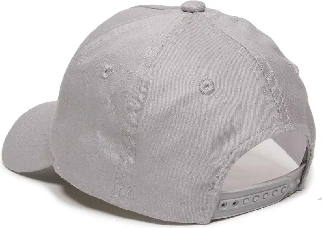 Oc Sports Gl-455 Team Adjustable Single Snap Closure Cap - Light Gray