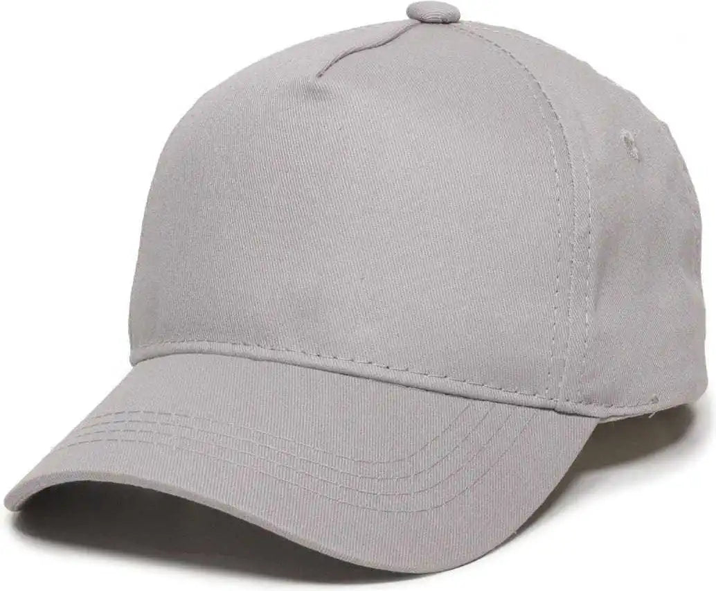 Oc Sports Gl-455 Team Adjustable Single Snap Closure Cap - Light Gray
