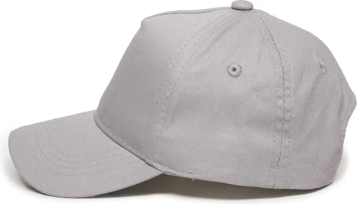 Oc Sports Gl-455 Team Adjustable Single Snap Closure Cap - Light Gray