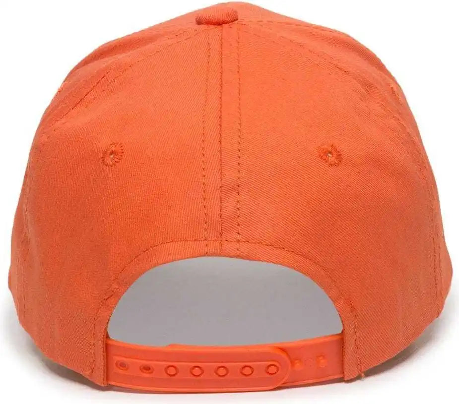 Oc Sports Gl-455 Team Adjustable Single Snap Closure Cap - Orange - 6 3/8’’ - 7’’