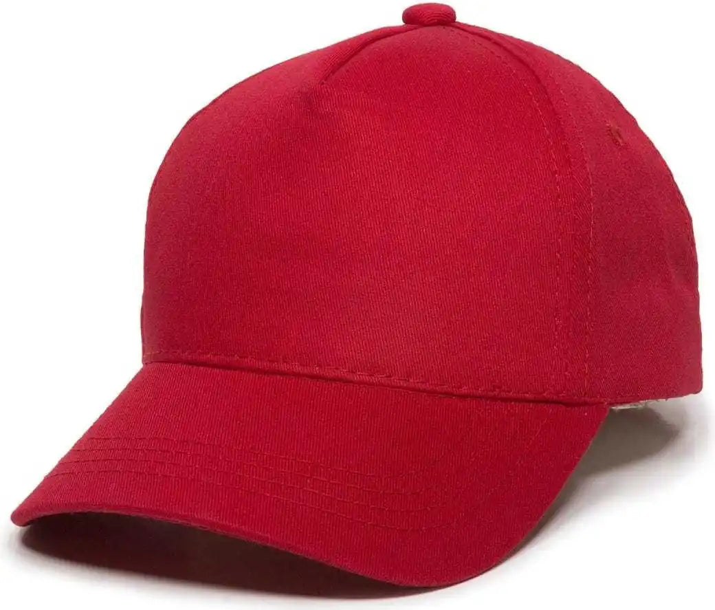 Oc Sports Gl-455 Team Adjustable Single Snap Closure Cap - Red