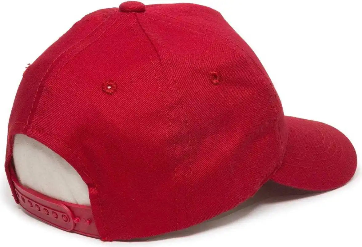 Oc Sports Gl-455 Team Adjustable Single Snap Closure Cap - Red