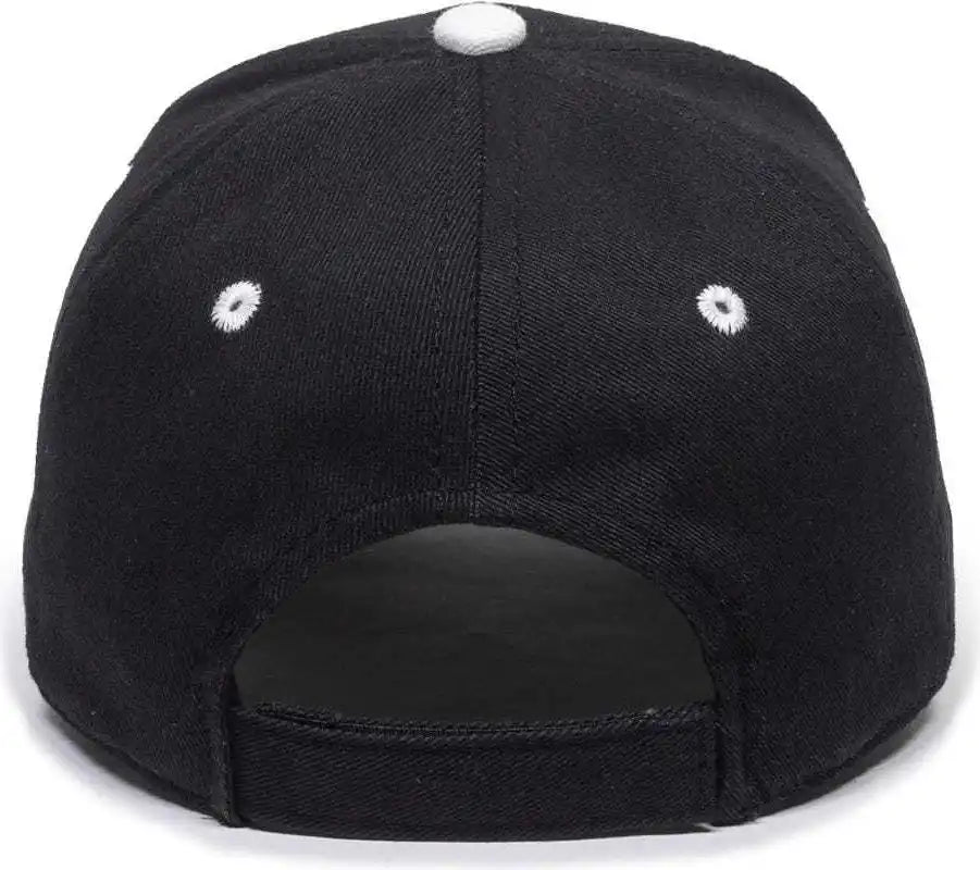 Oc Sports Gl-845 Contrasting Sandwich Button and Eyelet Cap - Black White - 6 7/8’’ - 7 1/2’’