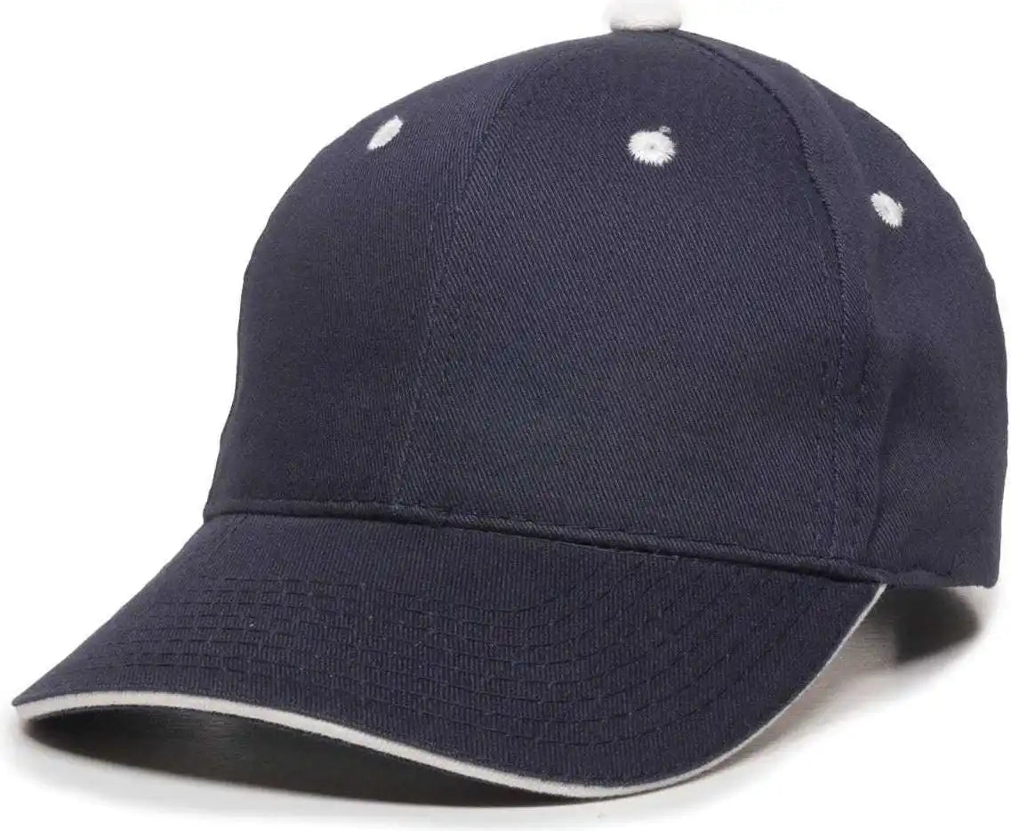 Oc Sports Gl-845 Contrasting Sandwich Button and Eyelet Cap - Navy White - 6 7/8’’ - 7 1/2’’