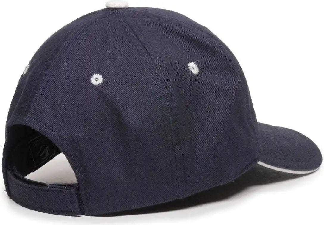 Oc Sports Gl-845 Contrasting Sandwich Button and Eyelet Cap - Navy White - 6 7/8’’ - 7 1/2’’