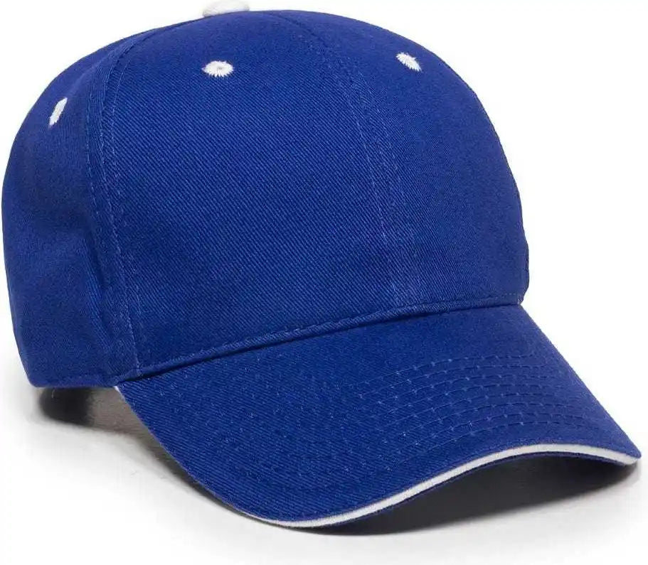 Oc Sports Gl-845 Contrasting Sandwich Button and Eyelet Cap - Royal White - 6 7/8’’ - 7 1/2’’