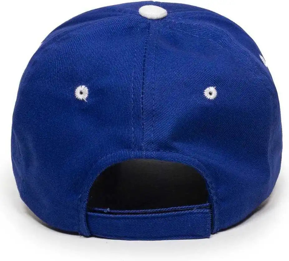 Oc Sports Gl-845 Contrasting Sandwich Button and Eyelet Cap - Royal White - 6 7/8’’ - 7 1/2’’