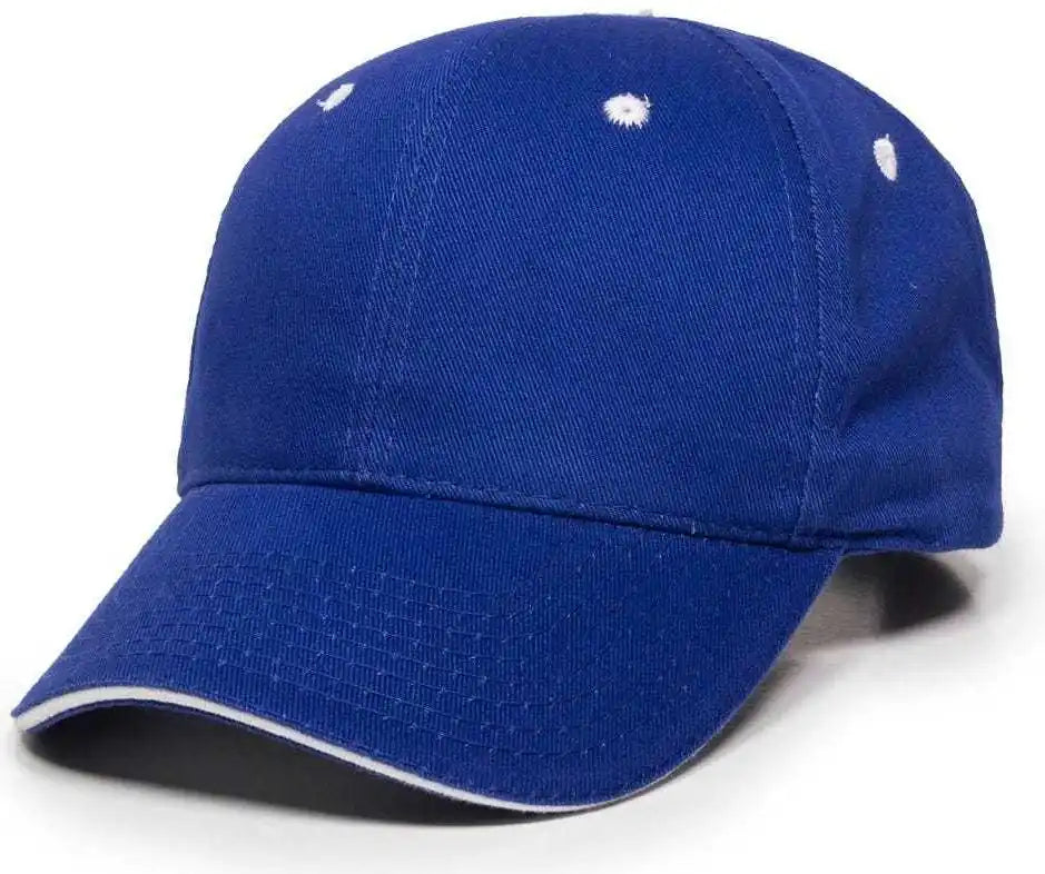 Oc Sports Gl-845 Contrasting Sandwich Button and Eyelet Cap - Royal White - 6 7/8’’ - 7 1/2’’