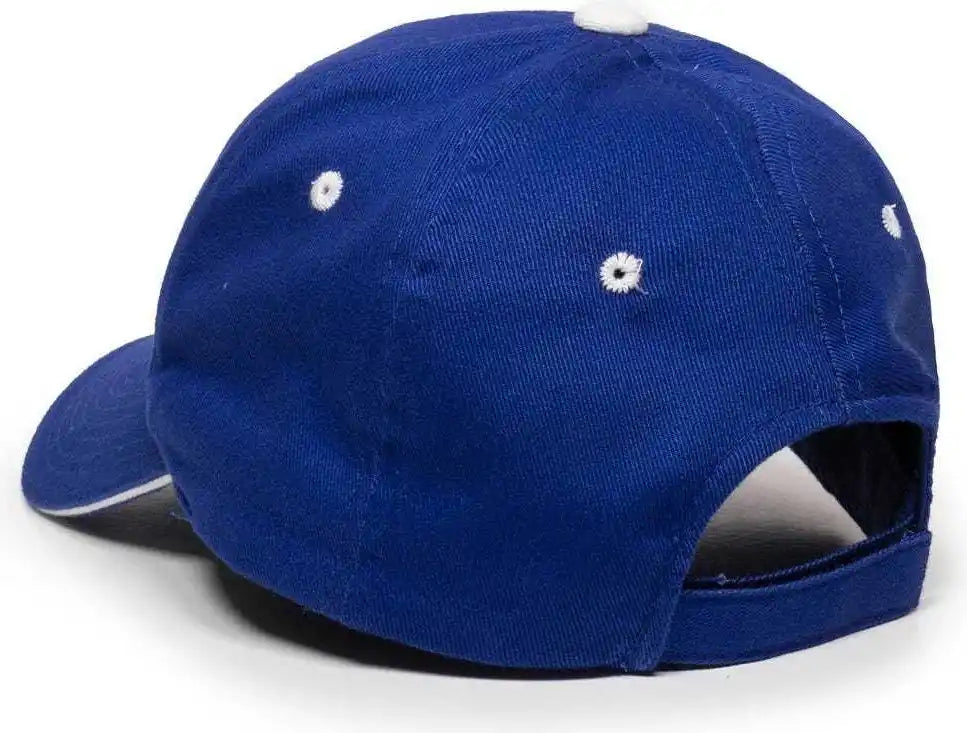 Oc Sports Gl-845 Contrasting Sandwich Button and Eyelet Cap - Royal White - 6 7/8’’ - 7 1/2’’