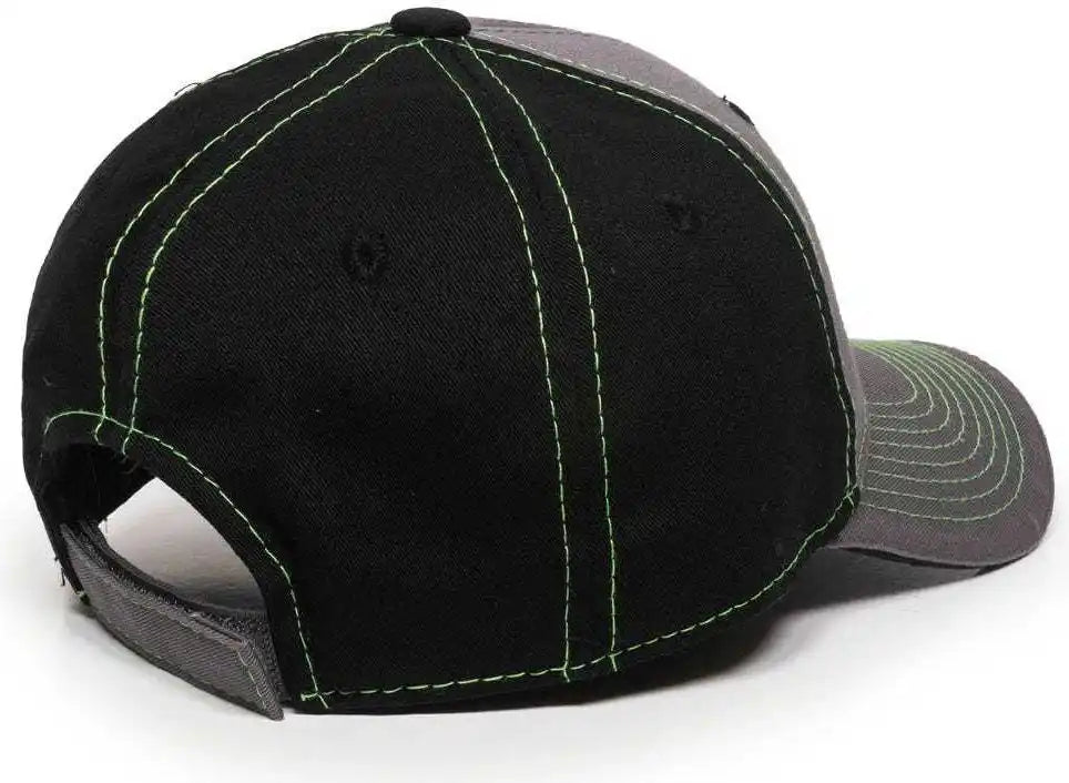 Oc Sports Gwt-101 Adjustable Cap - Charcoal Black - Dark Gray / 6 7/8’’ - 7 1/2’’