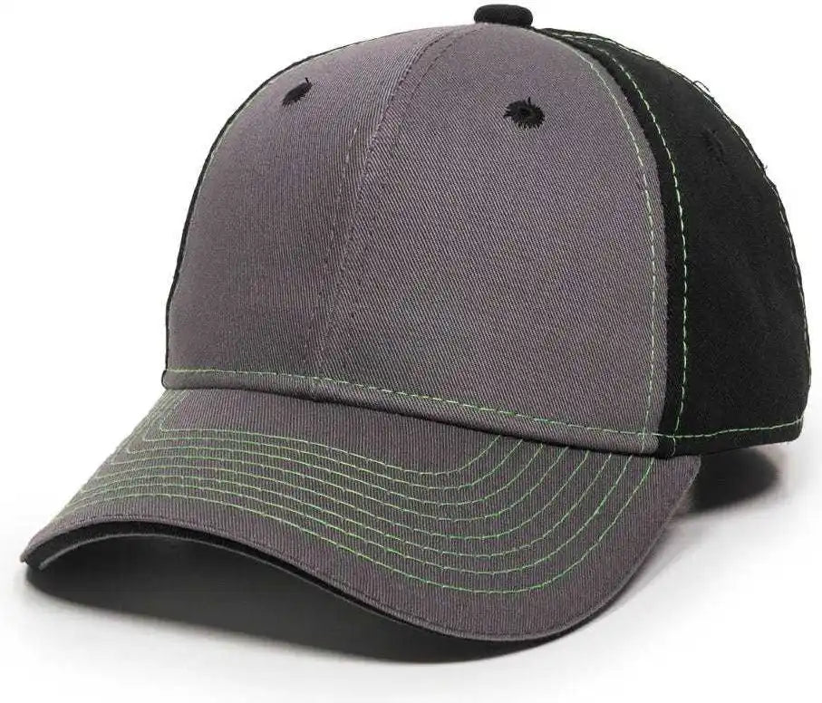 Oc Sports Gwt-101 Adjustable Cap - Charcoal Black - Dark Gray / 6 7/8’’ - 7 1/2’’