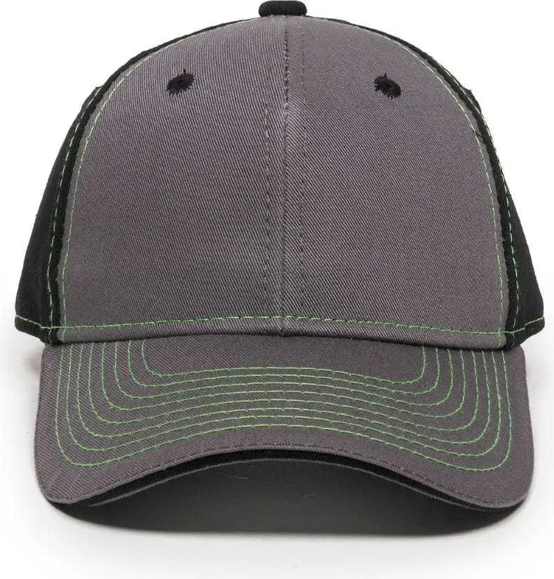 Oc Sports Gwt-101 Adjustable Cap - Charcoal Black - Dark Gray / 6 7/8’’ - 7 1/2’’