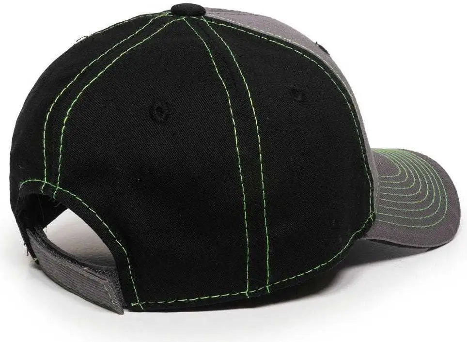 Oc Sports Gwt-101 Adjustable Cap - Charcoal Black - Dark Gray / 6 7/8’’ - 7 1/2’’