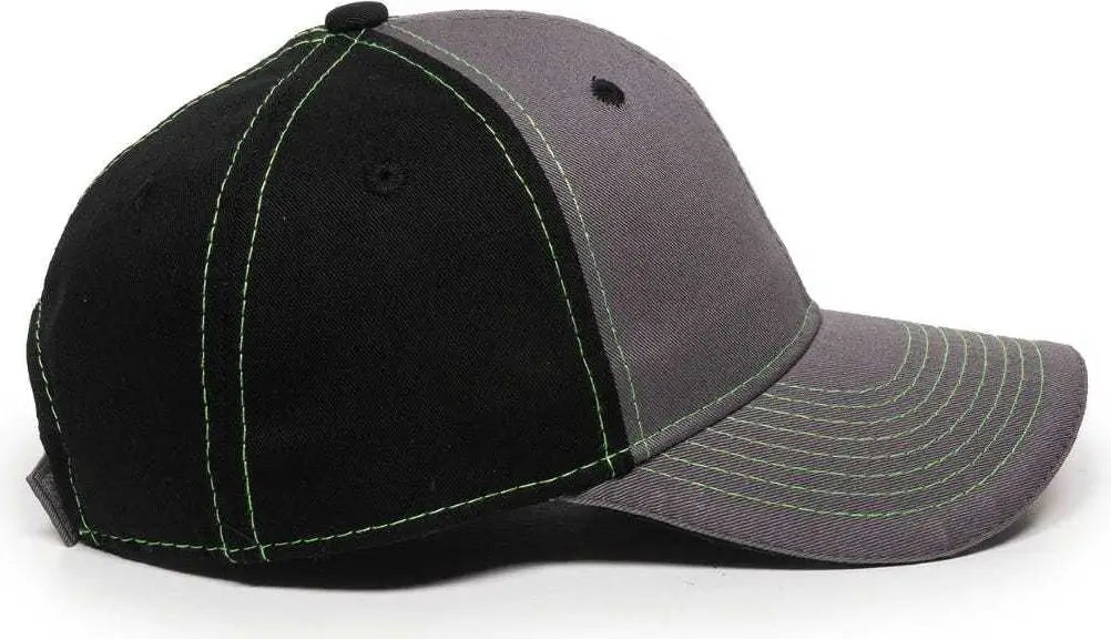 Oc Sports Gwt-101 Adjustable Cap - Charcoal Black - Dark Gray / 6 7/8’’ - 7 1/2’’