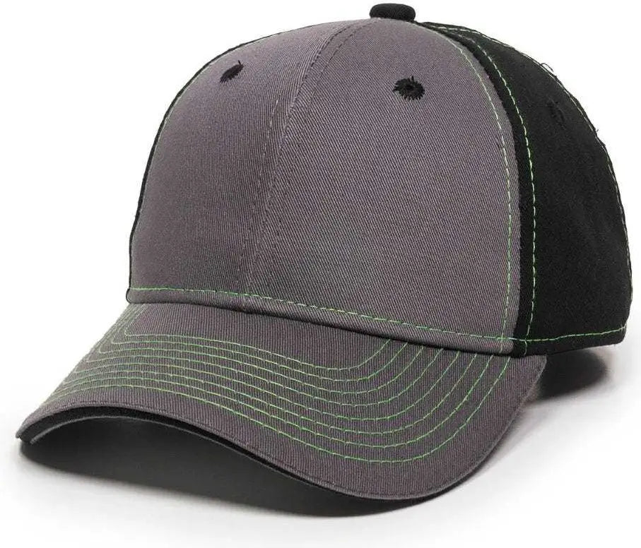 Oc Sports Gwt-101 Adjustable Cap - Charcoal Black - Dark Gray / 6 7/8’’ - 7 1/2’’