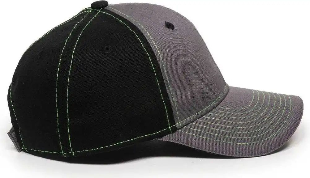 Oc Sports Gwt-101 Adjustable Cap - Charcoal Black - Dark Gray / 6 7/8’’ - 7 1/2’’