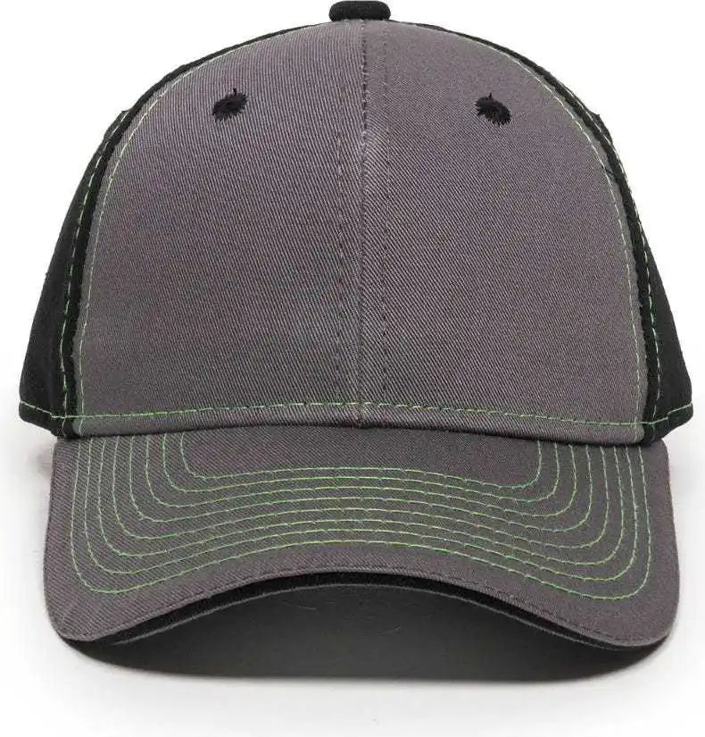 Oc Sports Gwt-101 Adjustable Cap - Charcoal Black - Dark Gray / 6 7/8’’ - 7 1/2’’