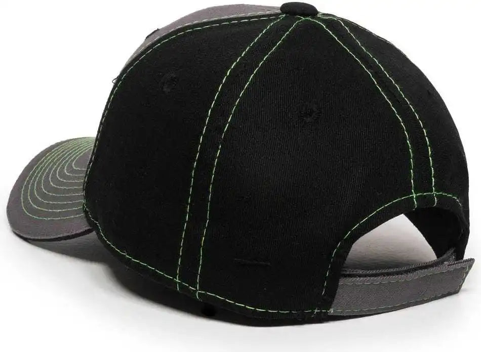 Oc Sports Gwt-101 Adjustable Cap - Charcoal Black - Dark Gray / 6 7/8’’ - 7 1/2’’