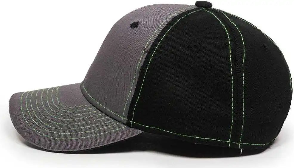 Oc Sports Gwt-101 Adjustable Cap - Charcoal Black - Dark Gray / 6 7/8’’ - 7 1/2’’