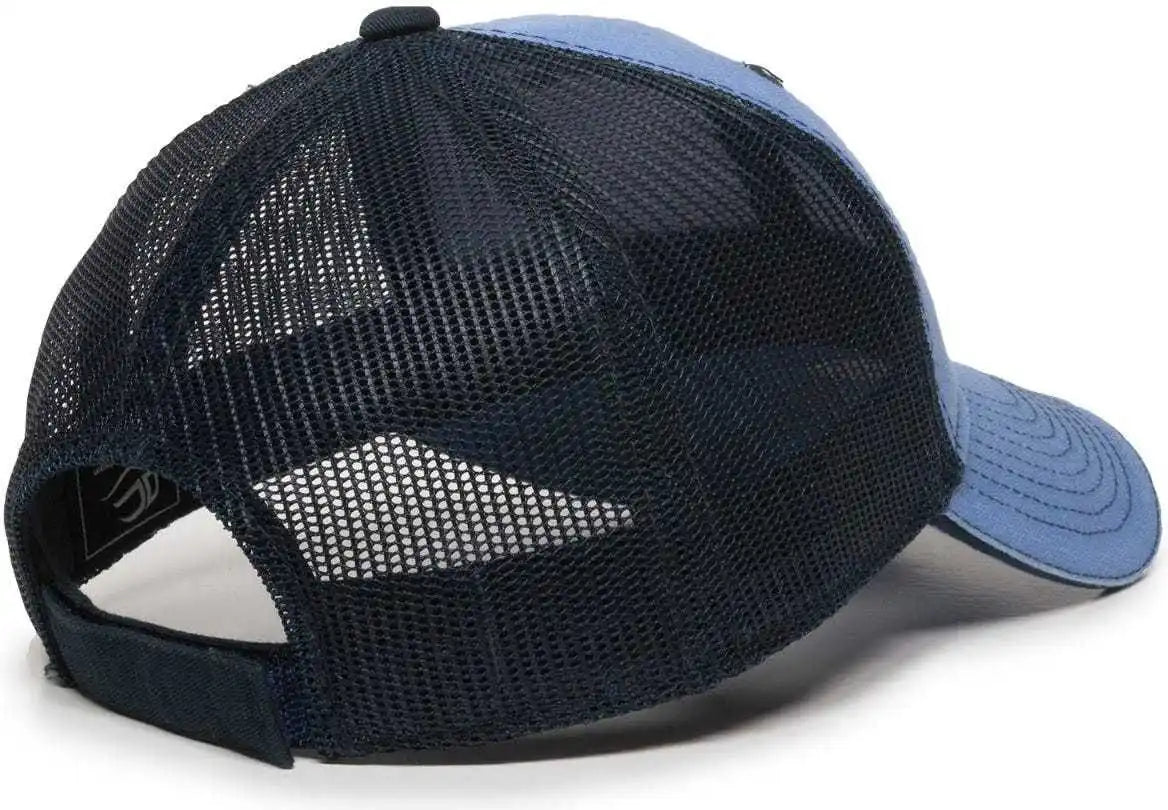 Oc Sports Gwt-101m Adjustable Mesh Back Cap - Bay Blue Navy - 6 7/8’’ - 7 1/2’’