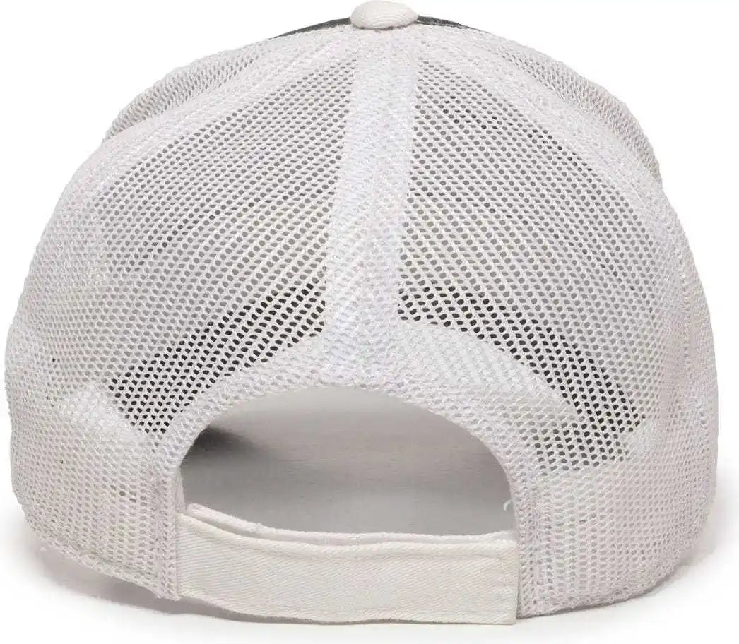 Oc Sports Gwt-101m Adjustable Mesh Back Cap - Black White - 6 7/8’’ - 7 1/2’’
