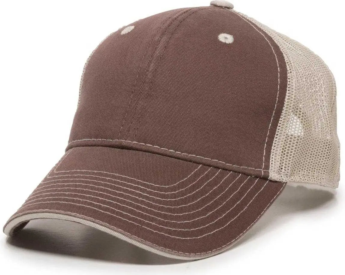 Oc Sports Gwt-101m Adjustable Mesh Back Cap - Brown Putty