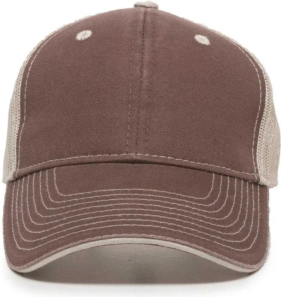 Oc Sports Gwt-101m Adjustable Mesh Back Cap - Brown Putty